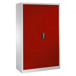 Cabinet material cabinet with 2 hinged doors and 4 floors