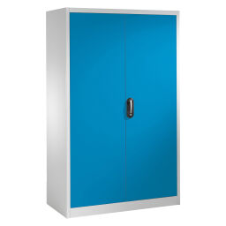 Material cabinet with 2 hinged doors, 6 shelves and 4 drawers 