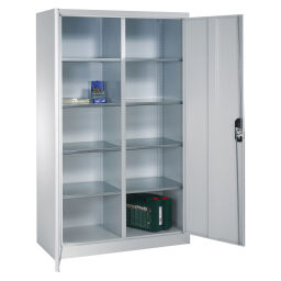 Material cabinet with 2 hinged doors and 8 floors