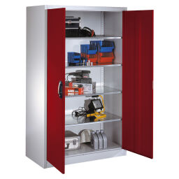 Cabinet material cabinet with 2 hinged doors and 4 floors.  W: 1200, D: 600, H: 1950 (mm). Article code: 57893200-D