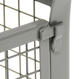 Mesh Stillages fixed construction stackable 1 flap at 1 long side.  L: 1200, W: 800, H: 670 (mm). Article code: 1311286S