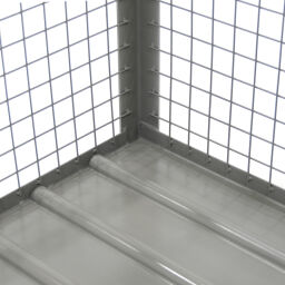 Gitterbox feste Konstruktion stapelbar 4 Wände.  L: 1000, B: 800, H: 670 (mm). Artikelcode: 1321086S