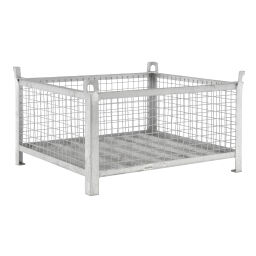 Mesh Stillages fixed construction stackable 4 sides.  L: 1000, W: 800, H: 670 (mm). Article code: 1321086V