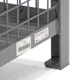 Mesh Stillages fixed construction stackable 4 sides.  L: 800, W: 600, H: 670 (mm). Article code: 132865S