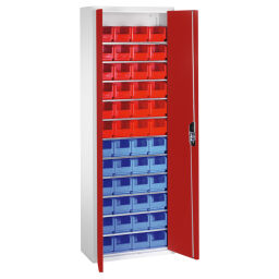 Cabinet boxes cabinet with 2 hinged doors and 48 storage bins.  W: 700, D: 300, H: 1980 (mm). Article code: 5713311321-D