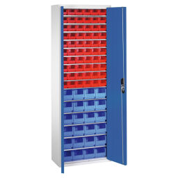 Cabinet boxes cabinet with 2 hinged doors and 84 storage bins