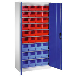 Cabinet boxes cabinet with 2 hinged doors and 36 storage bins.  W: 1000, D: 420, H: 1980 (mm). Article code: 5713314423-DW