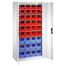 Cabinet boxes cabinet with 2 hinged doors and 36 storage bins.  W: 1000, D: 420, H: 1980 (mm). Article code: 5713314423-S