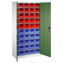 Cabinet boxes cabinet with 2 hinged doors and 40 storage bins.  W: 1000, D: 420, H: 1980 (mm). Article code: 5713314424-N