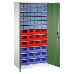 Cabinet boxes cabinet with 2 hinged doors and 72 storage bins.  W: 1000, D: 420, H: 1980 (mm). Article code: 5713314429-N