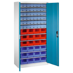 Cabinet boxes cabinet with 2 hinged doors and 72 storage bins.  W: 1000, D: 420, H: 1980 (mm). Article code: 5713314429-LW