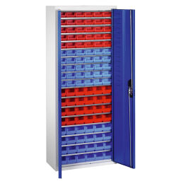 Cabinet boxes cabinet with 2 hinged doors and 108 storage bins.  W: 700, D: 300, H: 1690 (mm). Article code: 57133413210-DW