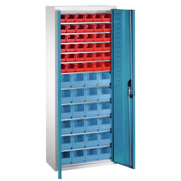 Cabinet boxes cabinet with 2 hinged doors and 60 storage bins.  W: 700, D: 300, H: 1690 (mm). Article code: 5713341323-LW