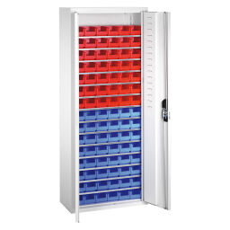 Cabinet boxes cabinet with 2 hinged doors and 90 storage bins.  W: 700, D: 300, H: 1690 (mm). Article code: 5713341325-S