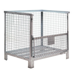 Mesh container fixed construction fixed mesh box structure single valve on one side