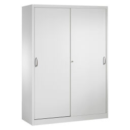 Sliding door cabinet with 2 sliding doors and 8 floors