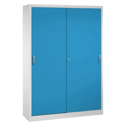 Sliding door cabinet with 2 sliding doors and 8 floors