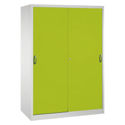 Sliding door cabinet with 2 sliding doors and 8 floors