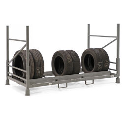 Tyre storage stackable and foldable vertical load
