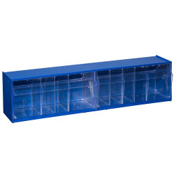 Storage bin plastic assortment cabinet with hanging hole