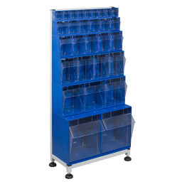 Storage bin plastic assortment cabinet with 6 insert bins 