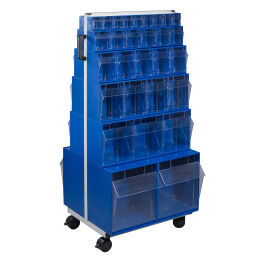 Storage bin steel tripod on wheels