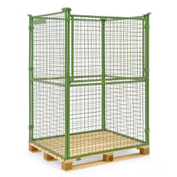 pallet stacking frames hingeable construction stackable