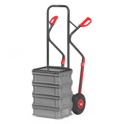 Steel sack truck Fetra fixed construction with pneumatic tyres 260x85 mm