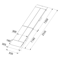 Auffahrrampen Auffahrrampe faltbar Aluminium 250 cm (Set)