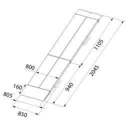Auffahrrampen Auffahrrampe faltbar Aluminium 200 cm (pro Stück)