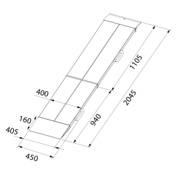 Auffahrrampen Auffahrrampe faltbar Aluminium 200 cm (Set)