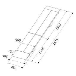 Auffahrrampen Auffahrrampe faltbar Aluminium 250 cm (Set)