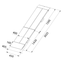 Auffahrrampen Auffahrrampe faltbar Aluminium 300 cm (Set)