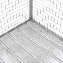 Mesh container fixed construction fixed mesh box structure single valve on one side