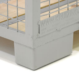 Gitterbox feste Konstruktion stapelbar 1 lange Wand ist herausnehmbar.  L: 1240, B: 835, H: 630 (mm). Artikelcode: 99-735-600