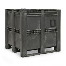Stacking box plastic large volume container all walls closed.  L: 1300, W: 1150, H: 1250 (mm). Article code: 78-PB3RR-T