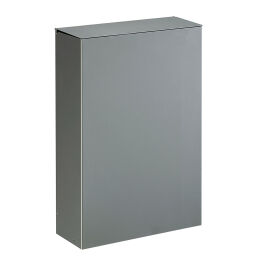 Waste bin Waste and cleaning steel waste pin wall mounted bin Volume (ltr):  20.  L: 360, W: 130, H: 490 (mm). Article code: 8251352