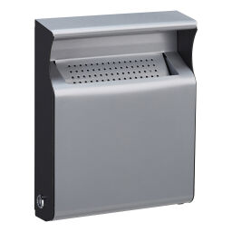 Ashtray and litter bin Waste and cleaning wall mounted ashtray with stub out grid Volume (ltr):  2.  L: 230, W: 60, H: 280 (mm). Article code: 8256258