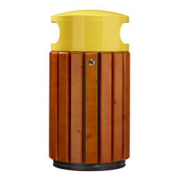 Free-standing outdoor waste bin steel waste pin with galvanized inner tray