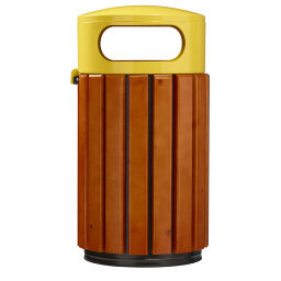 Free-standing outdoor waste bin steel waste pin with galvanized inner tray