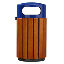 Free-standing outdoor waste bin steel waste pin with galvanized inner tray