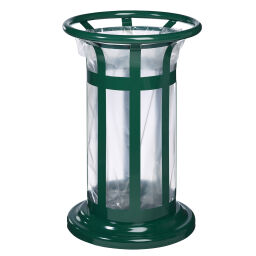 Outdoor waste bins Waste and cleaning steel waste pin with inner bag holder.  L: 500, W: 500, H: 800 (mm). Article code: 8259140