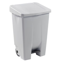 Waste bin Waste and cleaning plastic waste bin with lid to pedal frame Volume (ltr):  80.  L: 490, W: 415, H: 735 (mm). Article code: 8259185