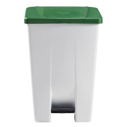 Afvalbak Afval en reiniging kunststof afvalbak met deksel op pedaalframe Inhoud (ltr):  80.  L: 490, B: 415, H: 735 (mm). Artikelcode: 8259186