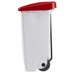 Waste bin Waste and cleaning plastic waste bin with lid to pedal frame Volume (ltr):  80.  L: 490, W: 415, H: 735 (mm). Article code: 8259189