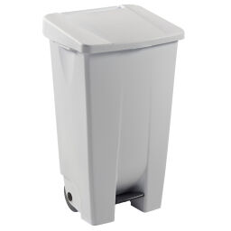 Waste bin Waste and cleaning plastic waste bin with lid to pedal frame Volume (ltr):  120.  L: 510, W: 425, H: 785 (mm). Article code: 8259200