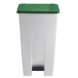 Waste bin Waste and cleaning plastic waste bin with lid to pedal frame Volume (ltr):  120.  L: 510, W: 425, H: 785 (mm). Article code: 8259201