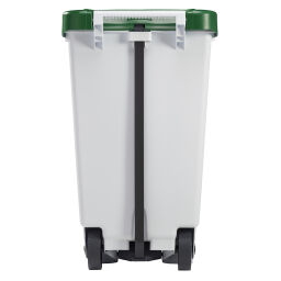 Afvalbak Afval en reiniging kunststof afvalbak met deksel op pedaalframe Inhoud (ltr):  120.  L: 510, B: 425, H: 785 (mm). Artikelcode: 8259201
