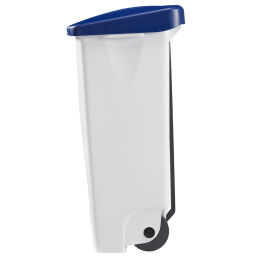 Waste bin Waste and cleaning plastic waste bin with lid to pedal frame Volume (ltr):  120.  L: 510, W: 425, H: 785 (mm). Article code: 8259202