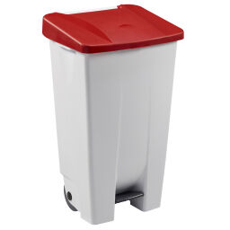 Waste bin Waste and cleaning plastic waste bin with lid to pedal frame Volume (ltr):  120.  L: 510, W: 425, H: 785 (mm). Article code: 8259204